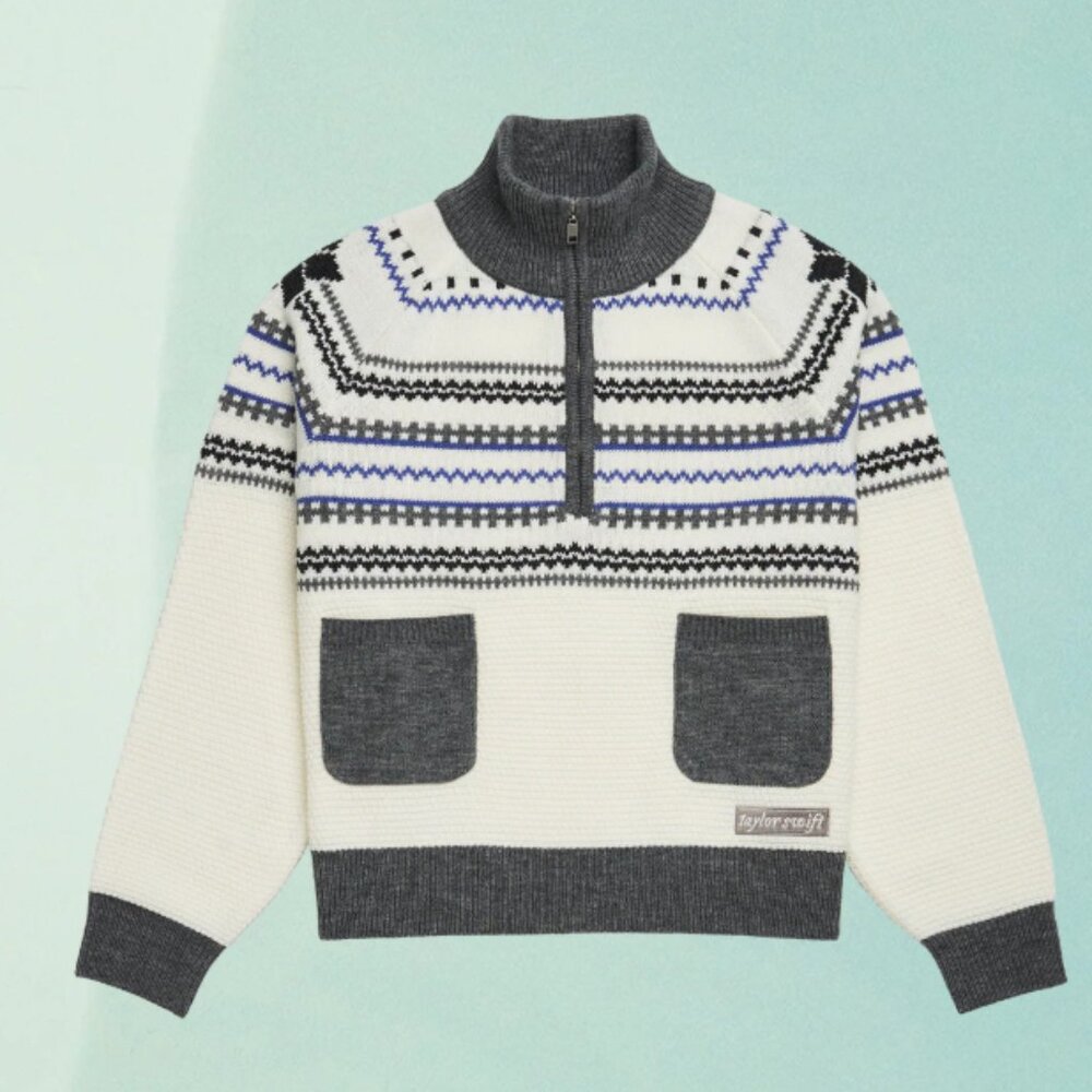 NWOT Folklore Quarter Zip Up Sweater